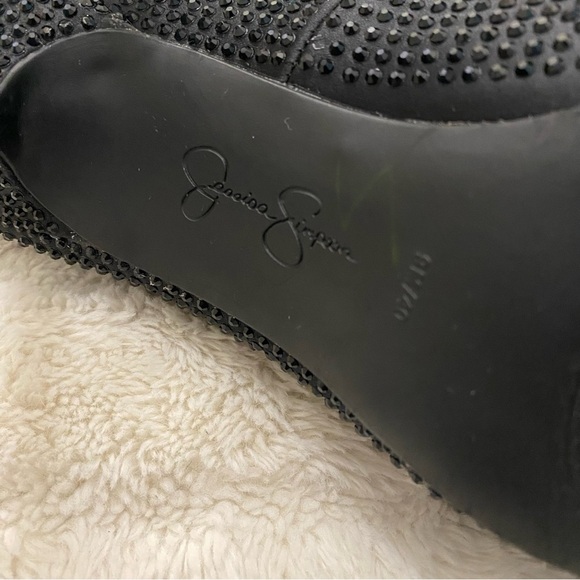 Jessica Simpson Ranika Pump Black Studded Bow Heels Size 9 - Picture 10 of 17